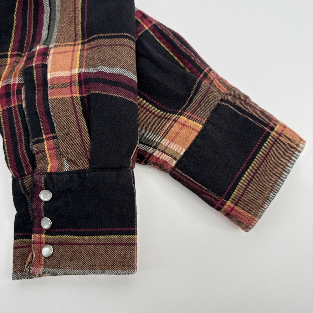 Ely Cattleman Men's M Quilted Western Shacket Snap Plaid Jacket Hand Pockets - Picture 8 of 9